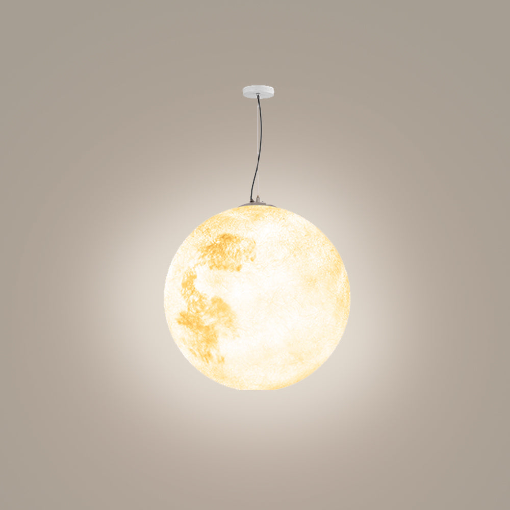 Capudal Moon Modern Bubble Glod Pendant Light, Metal/Resin/Fiberglass