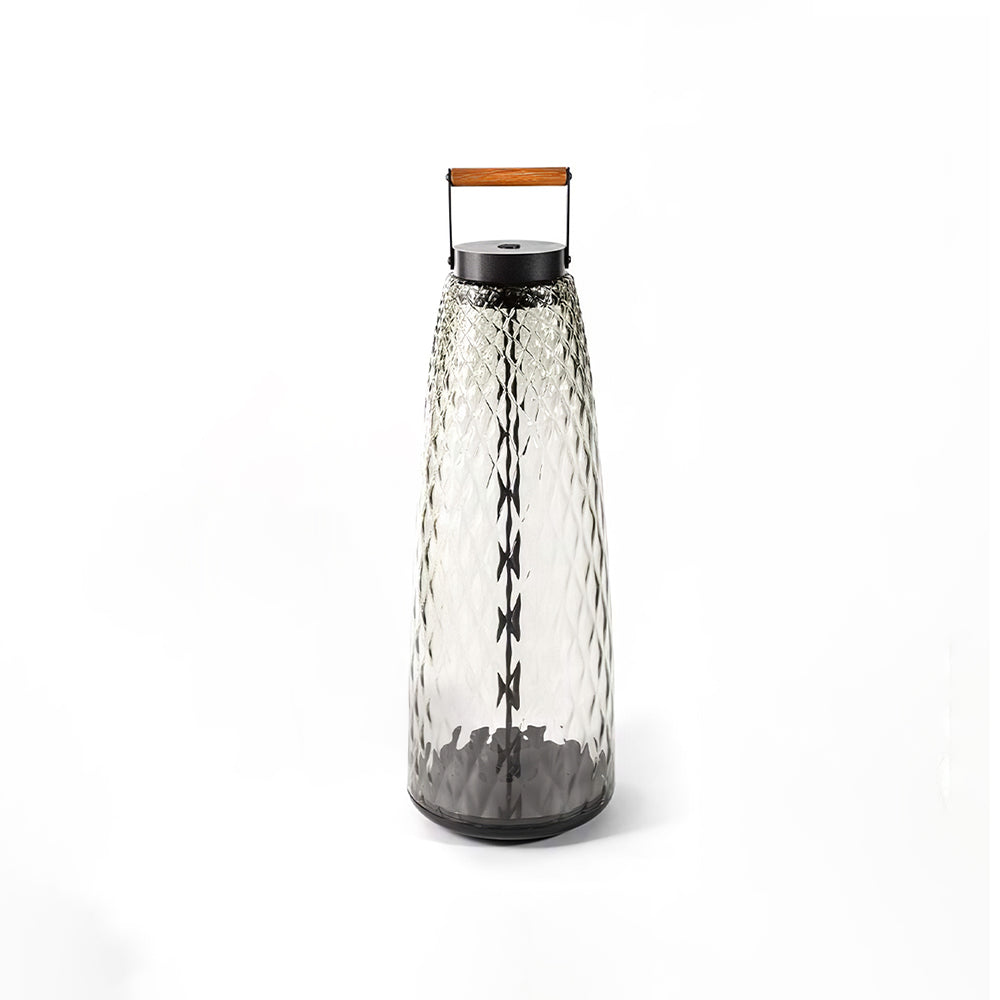 Wutased Vintage Lantern Metal/Glass Outdoor Floor Lamp