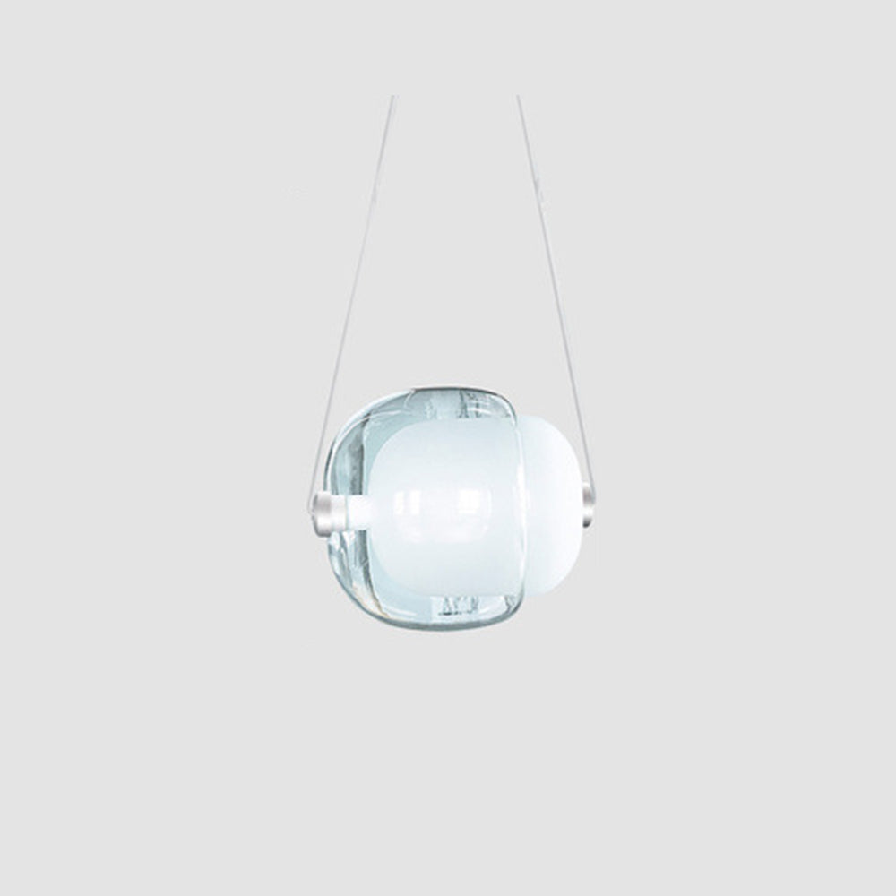 Tagupos Modern Bubble Glass Pendant Light, Blue/Yellow/Pink/Smoky Grey/White/Clear