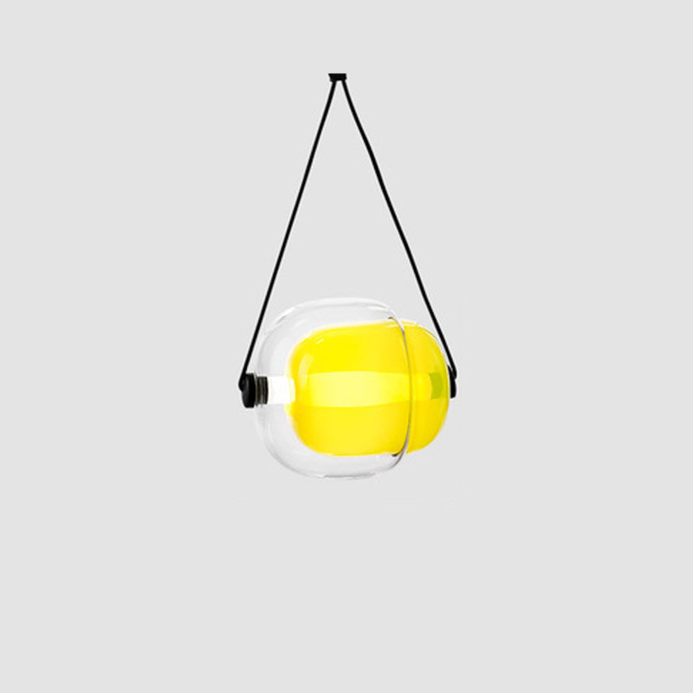 Tagupos Modern Bubble Glass Pendant Light, Blue/Yellow/Pink/Smoky Grey/White/Clear