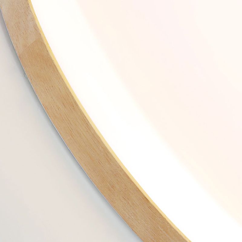 Norev Ceiling Light Slim Round Wood Frame-Neutral Decor