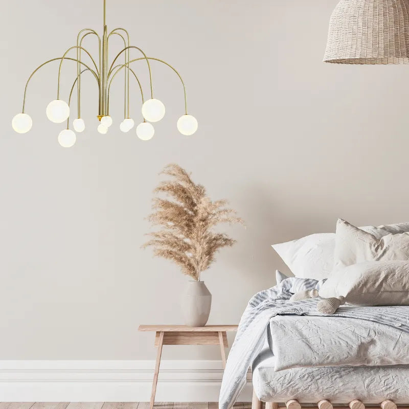 Arvyn Pendant Light Double Layer Glass Bubble-Neutral Decor
