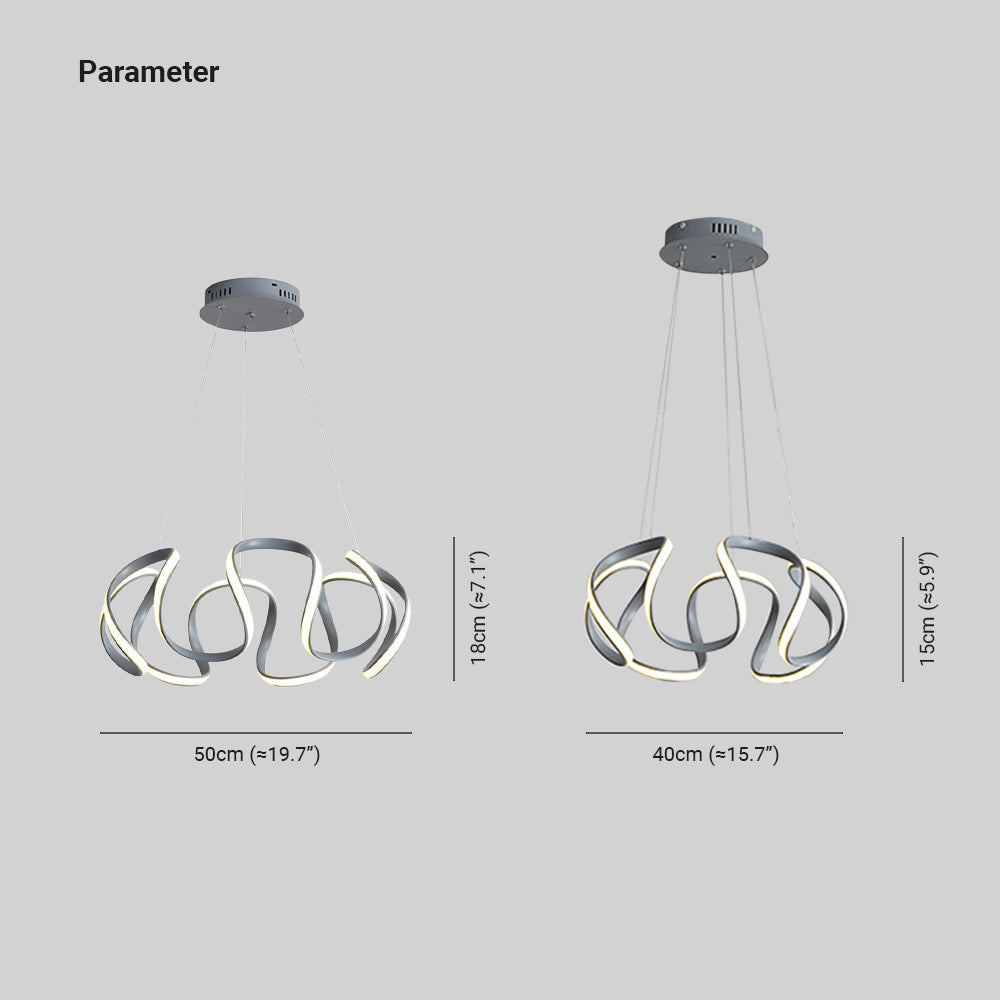 Evren Modern Irregular Flower Pendant Light, 3 Colors-Neutral Decor