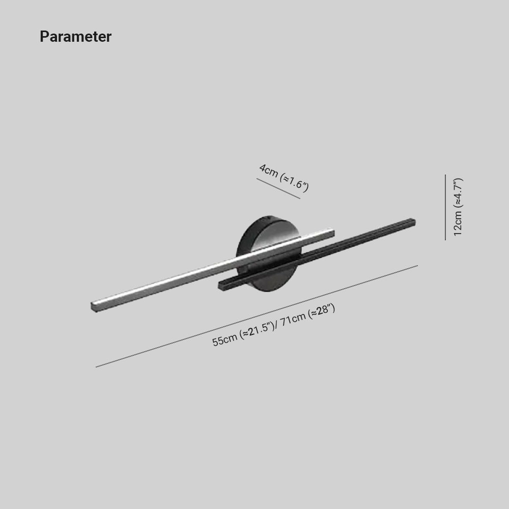Noviq Modern Nordic Disc/Linear LED Wall Lamp, Black/White-Neutral Decor